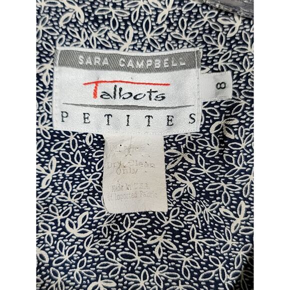 Talbots Sara Campbell Pleated Button-Up Short Sleeve Women's 8P Cottagecore Midi - Picture 7 of 10